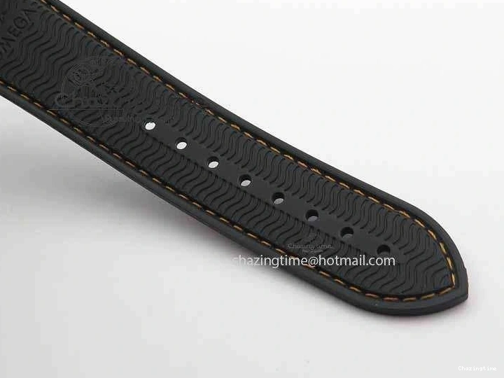 0115 Planet Ocean Master Chrono 45mm SS OM 1:1 Best Edition Black Dial Orange 12 On Rubber Strap A Durable 8169